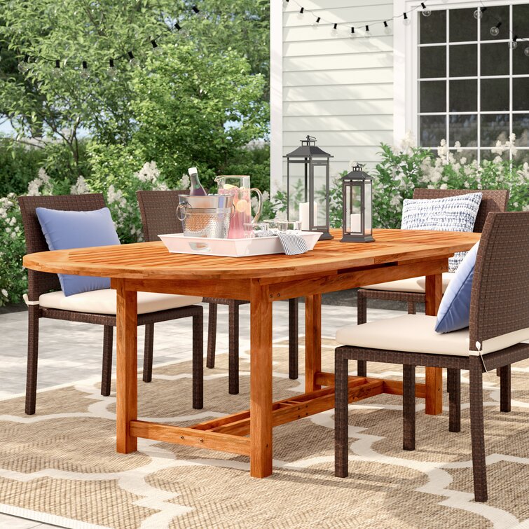 Eucalyptus wood outdoor discount table